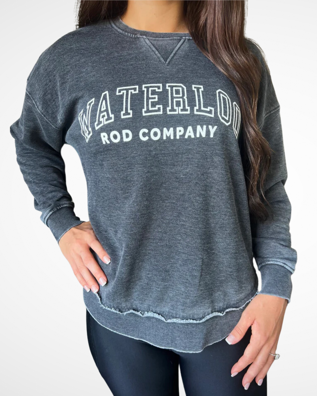 Waterloo Ladies Campus Pullover  - Charcoal