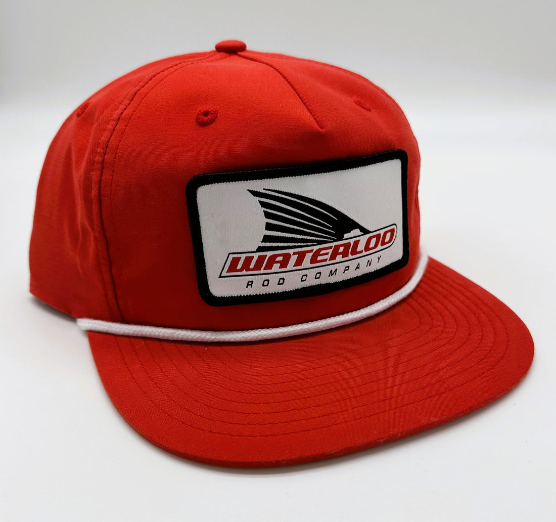 Waterloo Red and White Rope Cap - Tails Up Logo